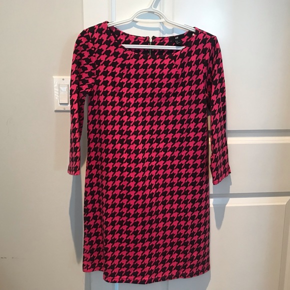 H&M 3/4 sleeved dress - houndstooth pattern - Picture 1 of 5